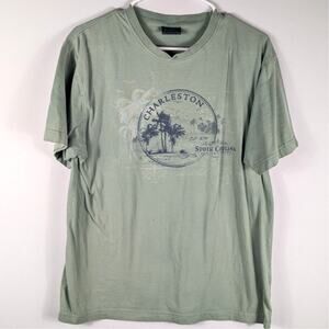 E.M.I. Sportswear Charleston South Carolina T Shirt Mens M Green Palmetto Coasta